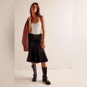 We The Free Fishtail Denim Skirt